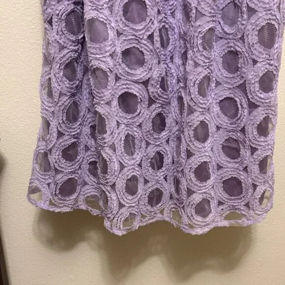EShakti purple Circle Tulle Midi Fit Flare Dress NWOT Sz 8 custom - Picture 3 of 11